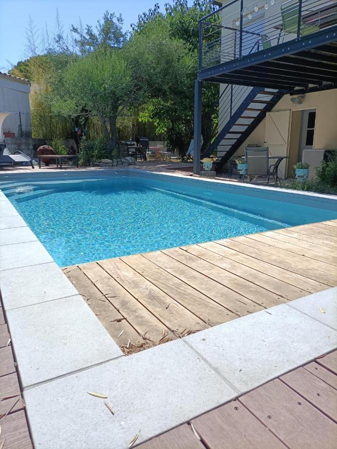 Appartement Independant Avec Jardin Et Acces Piscine 尼姆 外观 照片
